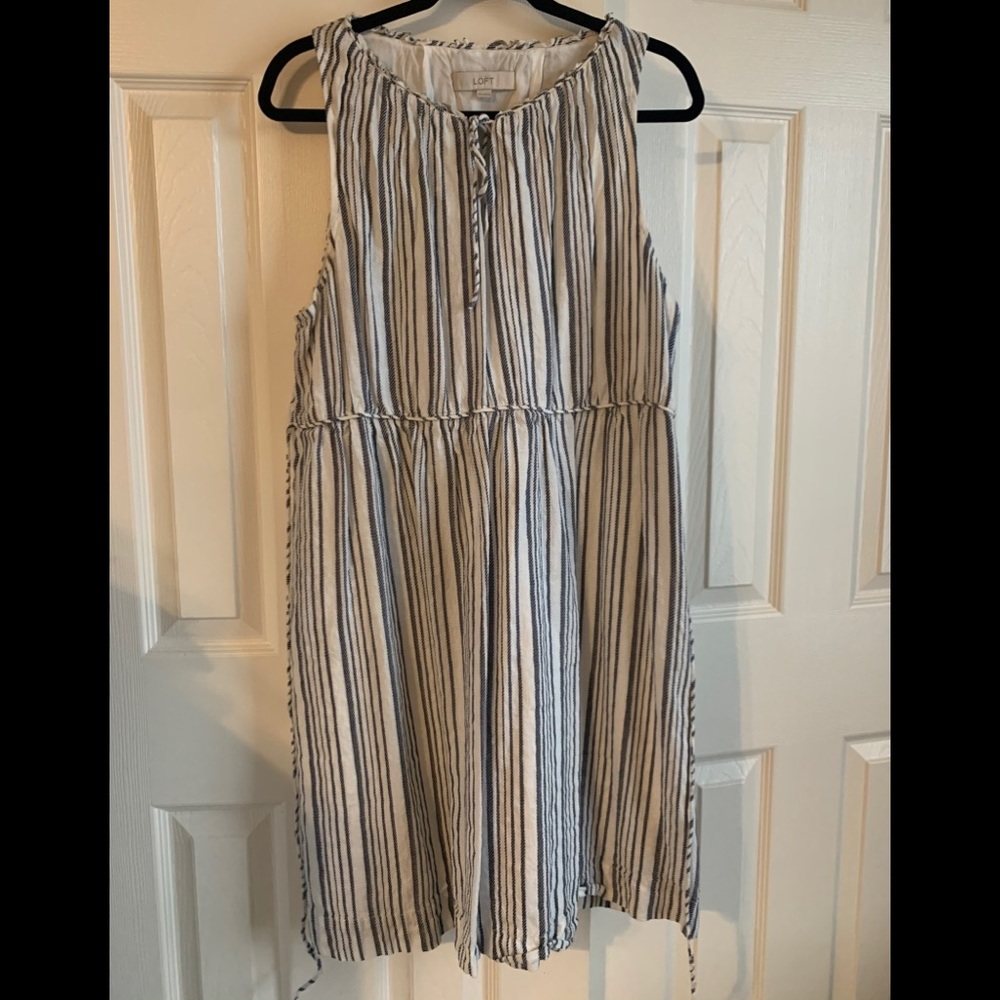 LOFT Striped Linen Dress - Sz XXL
